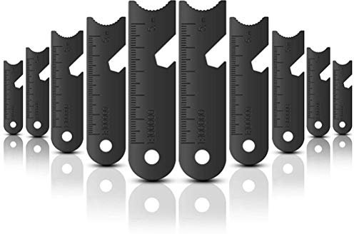 Hopowa Feuerstein Schaber 10 STK Feuerstahl Feuerstarter Schaber, Korkenzieher Mikrolineale für Outdoor, Survival, Bushcraft