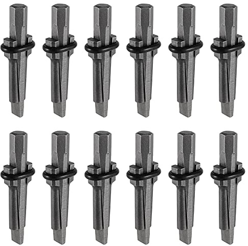 MUKCHAP 12 PCS 5/8 Inch Wedge and Feather Shims, Stone Splitting Wedges, Steel Blade, Pointed Edge, Small, Stone Splitter
