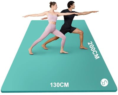 RYTMAT Esterilla Fitness Gruesa 200×130cm 10mm Gruesa Esterilla Yoga Antideslizante NBR Colchoneta Gimnasia Grande XXL para Deporte Familiar