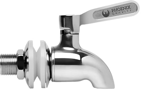 PHOENIX GRAVITY AISI 304 Edelstahl-Wasserfilter-Zapfhahn kompatibel mit Berkey Waterdrop Purewell und anderen Schwerkraft-Wasserfiltersystemen, Getränkespender-Zapfhahn, Ersatzhahn
