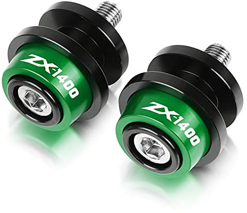 Motorradzubehör FÜR Kawasaki ZX1400 ZX14R ZZR1400 ZX ZZR 1400 2006-2016 2015 Motorradständer Schrauben Schwinge Spulen Slider Zubehör (Farbe : Grün)