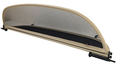 PureWind Windschott kompatibel mit Mercedes C-Klasse A205 Baujahr 2016-2022 (Beige) – Windschott Universal mit Schnellverschluss inkl. Tasche