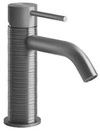 Miscelatore monocomando per lavabo Gessi 316 Trame, senza scarico, sporgenza 122 mm, 54302, Colorazione: Acciaio inossidabile spazzolato opaco