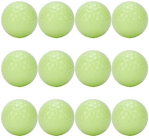 SUNGOOYUE Leuchtende Golfbälle, 12 Stück Synthetischer Gummi Leuchtende Nachtgolf Bälle Leuchten Im Dunkeln für Nachtsport