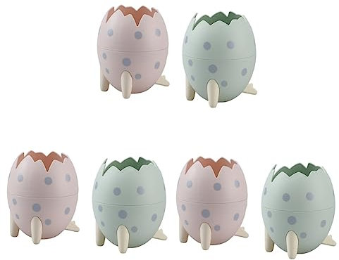 NUOBESTY 6pcs Lovely Dinosaur Egg Pen Holder Pencil Pot Detachable Desk Organizer Cartoon Pencil Container for Office Storage Random Color