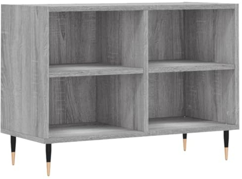 vidaXL TV Schrank, Fernsehschrank mit Eisenbeinen, Fernsehtisch für Wohnzimmer, Lowboard Sideboard TV Ständer TV Gerät, Grau Sonoma Holzwerkstoff