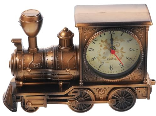 Zerodeko Kreativer Wecker Eisenbahnmotor Abs Schreibtischuhr Für Schlafzimmer Und Büro Desktop Ornament