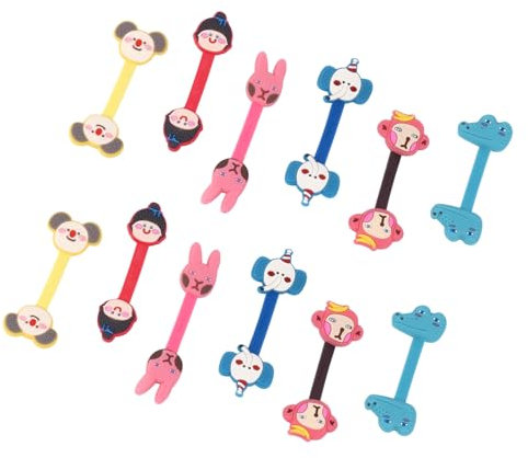 DOITOOL 12pcs Cartoon Animal Hub Reusable Cable Holder Magnetic Cable Organiser Home Wire