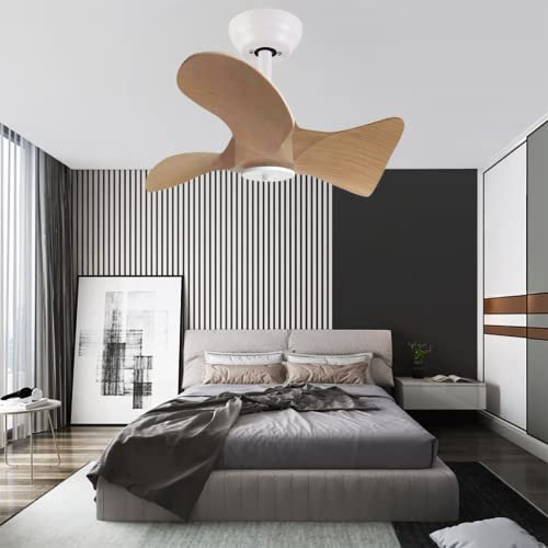 WgGUIF Ventilatore da soffitto in Legno Plafoniere Moderne con Ventilatore DC 24