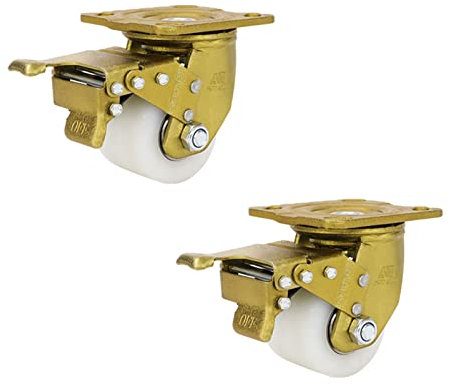 Ruedas para Muebles Ruedas para servicio pesado Ruedas para muebles con placa base engrosada blanca Ruedas para gabinetes con rodamientos de bolas dobles Ruedas para carro Proteja sus pisos