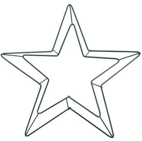 Ciieeo Sternförmige Drahtkranzform 35 cm Sternkranzrahmen 35 cm Metalldraht Pentagramm-Makramee-Rahmenbasis Für Thanksgiving Weihnachten 2025 Hochzeit Fensterdekorationen