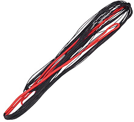 BEALIFE Bogenzubehör 12 Stränge Weaving Bicolor Hunter Fast Flight Archery Supplies Leichtes Wickelseil mit guter Duktilität, Schwarz Rot, 68 Zoll