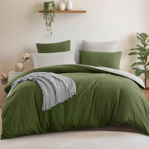 Aisbo Bettbezug 240x260 Wendebettbezug Olivgrün/Beige