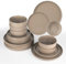 Richmount Milkyway Plates and Bowls Set, 18 Piece Dinner Set, Speckled Stoneware Dinner Sets for 6 People, Chip and Scratch Resistant Dinnerware Sets, Dishwasher & Microwave Safe, Cinnamon Brown