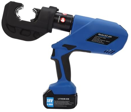 Crimpadora hidráulica recargable con batería de litio de 18 V para cables de hasta 400 mm², herramienta de crimpado eléctrico para la industria eléctrica, telecomunicaciones, industria de la