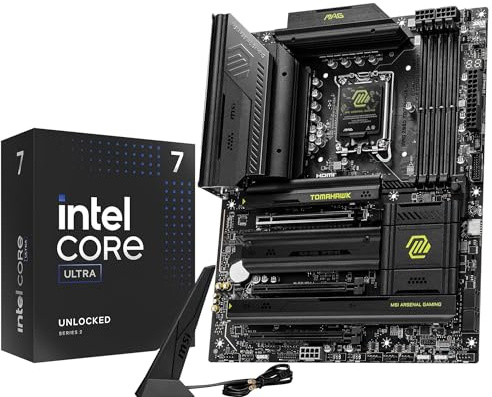 Micro Center CPU Motherboard Combo - Intel Ultra 7 265K 20-Cores LGA 1851 Desktop Processor Bundle with MAG Z890 Tomahawk WiFi Gaming Motherboard
