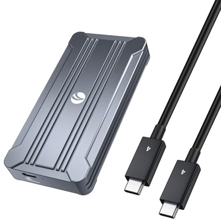 VCOM 40Gbps M.2 NVMe SSD Enclosure, NVMe Enclosure with USB4 | Aluminum Alloy, M.2 Enclosure Support Size 2280 M&B+M-Key, Compatible with Thunderbolt 3/4, USB4/3.2/3.1/3.0