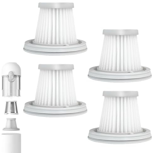 4 Stück Hepa-Filter Für Xiaomi Miji,Ersatz Hepa-Filter Ersatzteile,HepaFilter Staubsauger,Cleanmaxx Ersatzteile,Filter Cleanmaxx,HepaFilter,Für Xiao-Mi Mijia Mini Handstaubsauger Ssxcq01xy