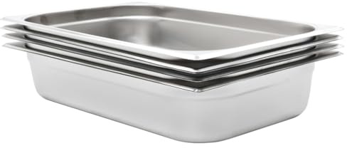AJJHUUKI Gastronormbehälter 4 Stück GN 1/1 100 mm Edelstahl