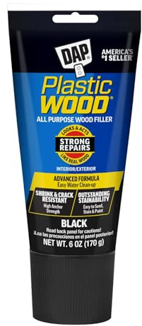 DAP Plastic Wood All Purpose Latex Wood Filler, Black, 6 oz (7079800587)