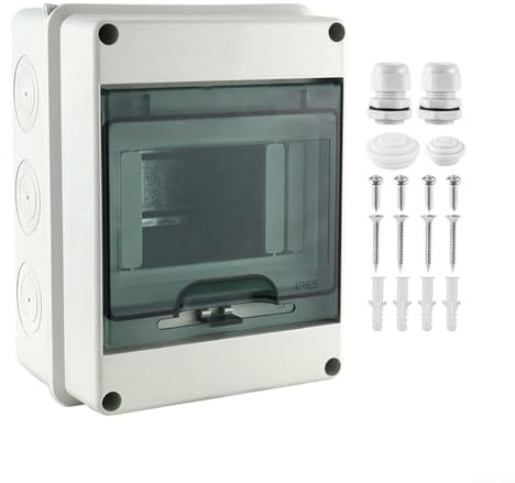 Caja de distribución impermeable, caja de alambre de conexiones de plástico de 5 vías para recinto eléctrico al aire libre con clasificación IP65 y construcción de ABS, adecuada para villas, plantas y