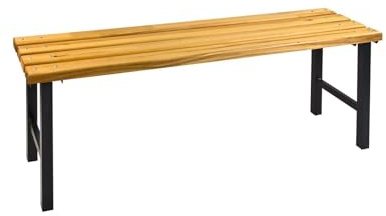 Abrollwerk Umkleidebank 100x40x42 cm, Sitzbank mit Schuhrost, Buchenholz