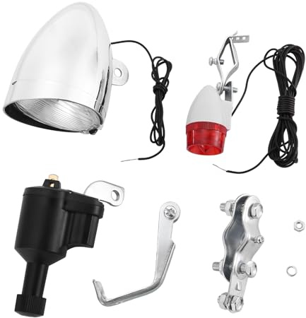 Kopinma Bike Light Bicycle Motorized Bike Friction Dynamo Generator Head Tail Light 6V 3W Bike Acessories