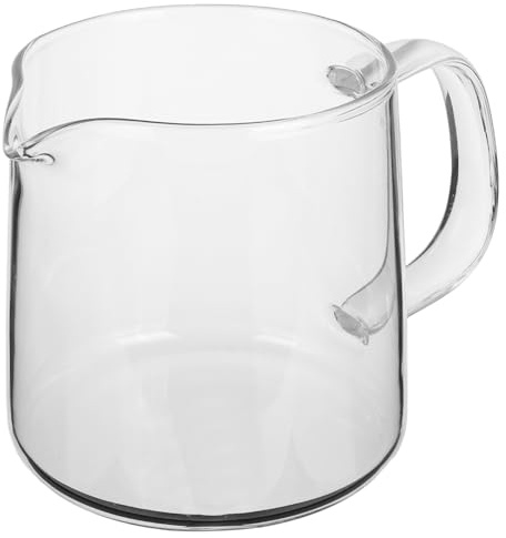 SWETRACE Lechera Microondas de Vidrio Borosilicato de 400ml Capacidad para Café de Goteo, Fácil Mantenimiento y Uso Adecuado para Family Sharing y Café