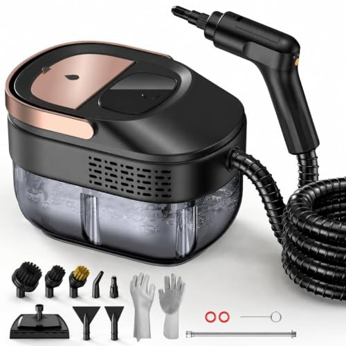 ODSD Steam Cleaner for Home & Car, 15s Fast Heating Handheld Steam Cleaner with 1.6L Tank, 3-Level Pressurized Steamer Cleaning for Sofa, Carpet, Kitchen & Car Detailing