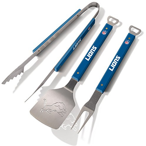 YouTheFan Detroit Lions Sportula Spirit Grillwerkzeug-Set, Edelstahl, Einheitsgröße