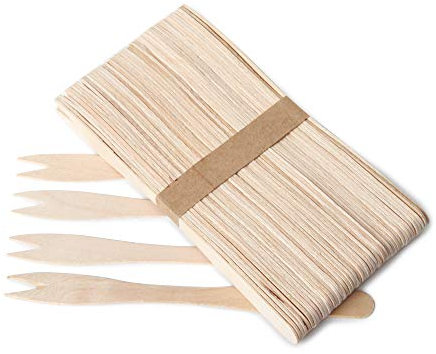 5.5'' Forked Wooden Fondue Skewers (Box of 1000)