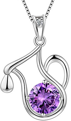 Aurora Tears 925 Sterling Silber 12 Sternzeichen Kristall Sternbild Anhänger Halskette/Ohrstecker 12 Horoskop Birthstone Halskette Schmuck Geschenk