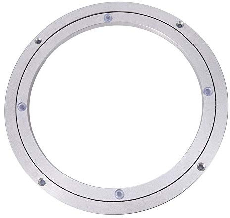 Table Bearing 10 Inch, Heavy Duty Aluminium Alloy Swivel Turntable Rotating Bearing Round Dining Table Smooth Swivel Plate