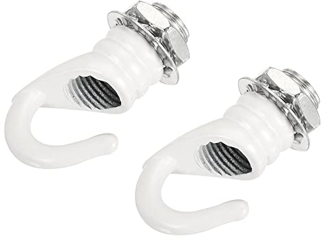 sourcing map Legierung Deckenhaken Zubehör 23 mm x 31 mm für Kronleuchter Deckenleuchte Platte, Weiß, 2 Stück