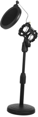 WHAMVOX Conference Microphone Stand Desktop Microphone Support Adjustable Mic Mount for Holder Filter Clip for Home Office Streaming Setup