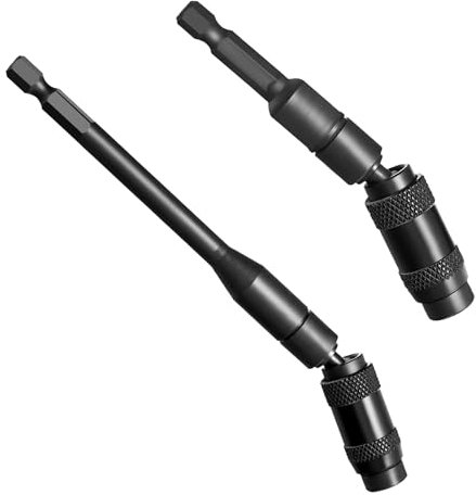Drill Bit Holder, 2 Pcs 1/4 Magnetic Screwdriver Bit Holder Hex-shank Drill Bits, Quick Release Drill Bit Holder for Screwdriver Extension Hammer Drill Accessories
