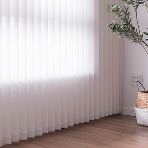 FENGSHOUU Lamellenvorhang,50% Verdunkelungsjalousie,Raumverdunkelnd Komplettset Vertikaljalousie,Blickdicht lichtdurchlässig Tür Fenster Lamellen Rollo,Schiebegardine,Breite×Höhe (180cm x 160cm)