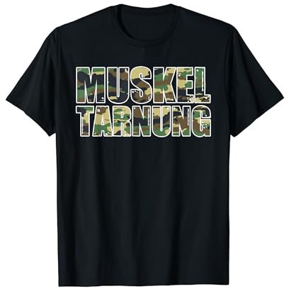 Muskel Tarnung Kraftsport Gym lustiges Bodybuilding T-Shirt