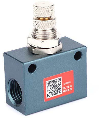 Durchflussregelventil, Luftstromregelventil ASC200-08 G1/4 Aluminiumlegierung, Pneumatisches Luftstromgeschwindigkeitsregelventil 0,5~9,5 MPa, Push-to-Connect-Anschlüsse