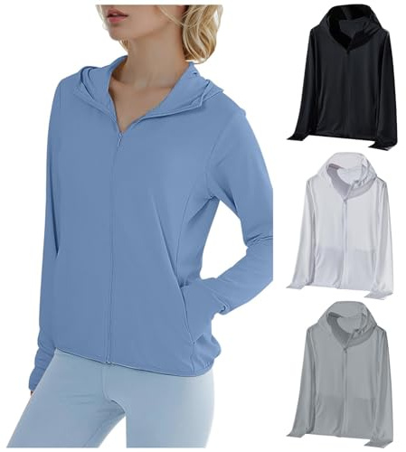 Chemise de soleil d'été en soie glacée fine veste d'extérieur fermeture éclair vêtements de protection solaire randonnée cyclisme chapeau poche soleil sweat à séchage rapide manches longues pardessus
