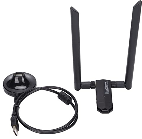 Adaptador Inalámbrico USB 3.0 WiFi, Tarjeta de Red Inalámbrica de Doble Banda 2.4G 5G 1200Mbps para PC para Escritorio