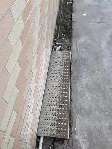 Entwässerungs Gitter Roste Abdeckung Abflussgitter Hof Außen Drainage-Gitter-Abdeckung, Robuste Schwere Metall-Ablaufroste Für Entwässerungskanäle/ Rinnen/ Graben/ Französischer Schlitz U-Form, Regenr