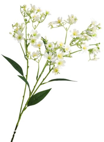 WUQILONGBANG Fiori di plastica per esterni, 3 margherite artificiali in finta seta, fiori di campo, decorazione per esterni, piante da appendere (bianco)