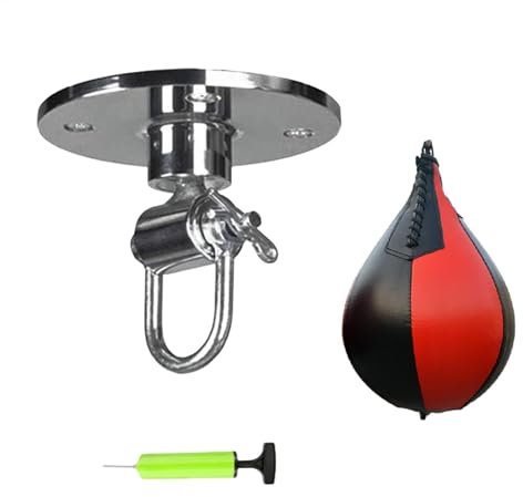 Punchingball, Speedbag-Boxen Punchingball,Speedbag Hängend Mit Halterung, Leder Punchingball Boxing Speed Bag Für Damen, Herren, Erwachsene, Fitnessstudio, Zuhause