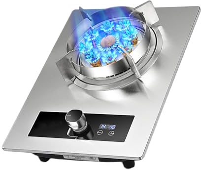Cuisinière À Gaz En Acier Inoxydable, Cuisinière À Gaz De Camping 5,2 KW, Cuisinière À Conversion Gaz/gaz LP, Minuterie Indépendante Des Deux Côtés, Avec Protection Contre Les Flammes, For À Domicile(