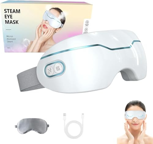 Eyerelis Official - Eyerelis Dampftherapie-Maske, Eyerelis Dampf-Augenmaske mit einstellbarer Smart Hot & Cold, Augenmasken für Augenringe, Schwellungen, trockene Augen (A13)