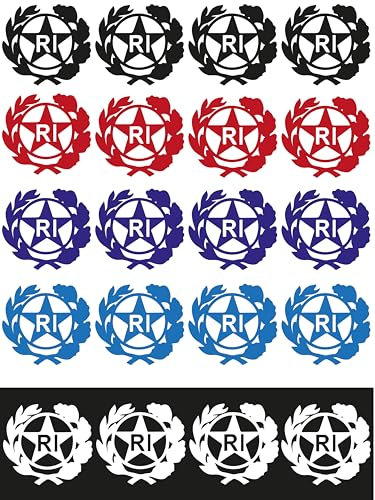 StampaGenerale® - Bollino Adesivo per Targa Auto e Moto con Stemma Logo RI in PVC Resistente e Impermeabile Facile da Applicare Ideale per Restauri (13x13 mm) (4, Celeste)