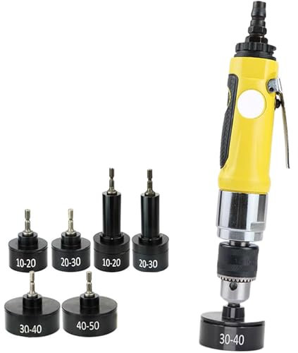 Pneumatische Verschließmaschine, Handschraubverschluss, Flaschenverschluss-Dichtungswerkzeug mit 6 Verschlussköpfen, maximale Geschwindigkeit 2500 U/min, für Φ10–50 mm Kunststoffflaschen