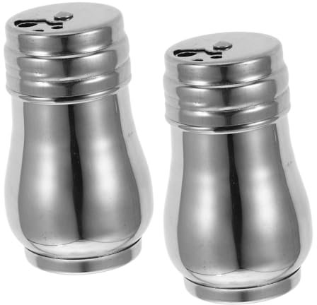 ELAYARD 2pezzi Dispenser Per Spezie in Acciaio Con Coperchio Saliera e Contenitore Portatile Per Cucina e Viaggio Distributore Di Spezie Per Cucinare