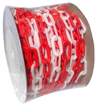 Robuste 25 m lange Absperrkette Warnkette für Bau, Menschenmengenkontrolle und Gefahrenzonenmarkierung
